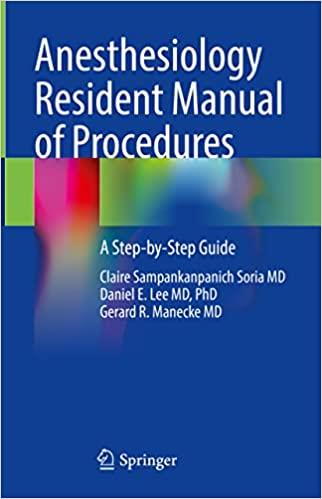 Anesthesiology Resident Manual Of Procedures